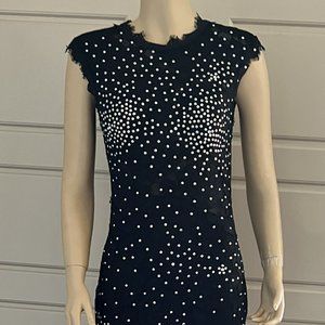 Betsy &Adam Beaded Lace Open Back Gown-Size 10